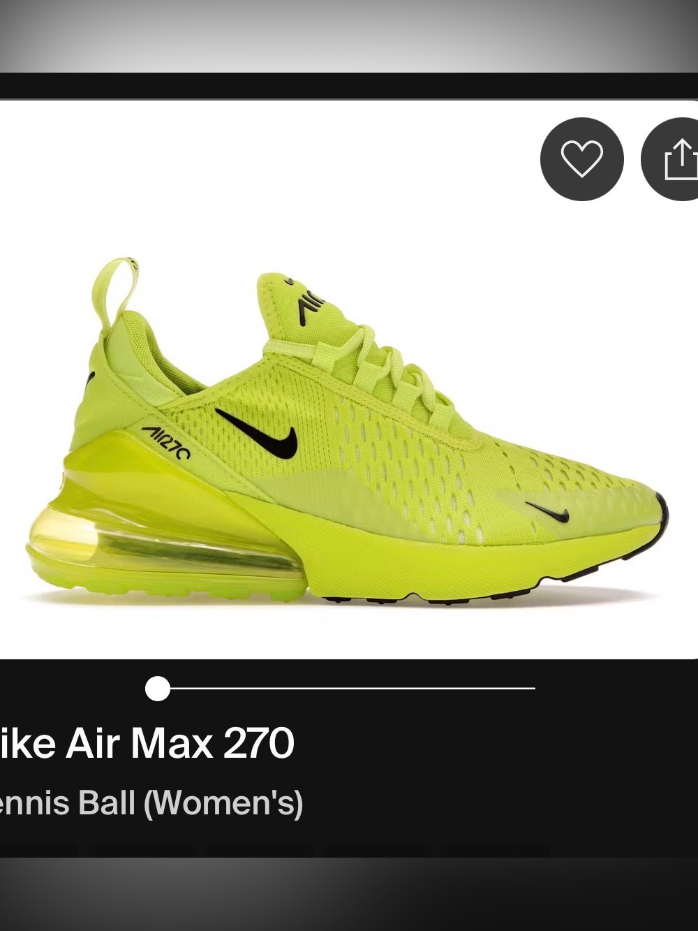 Nike air max 270 neon women’s size 7 used